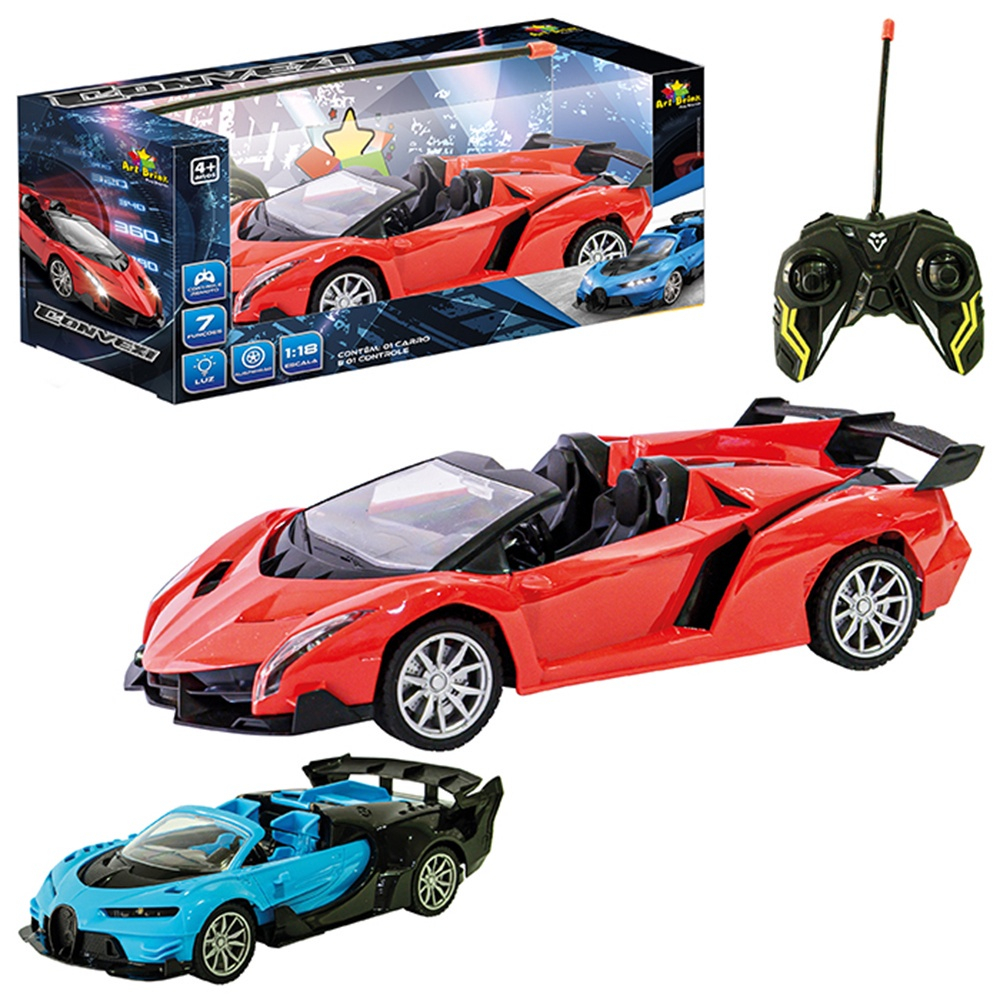 Carro Controle Remoto 7 Funções Carrinho Brinquedo Infantil - Zn