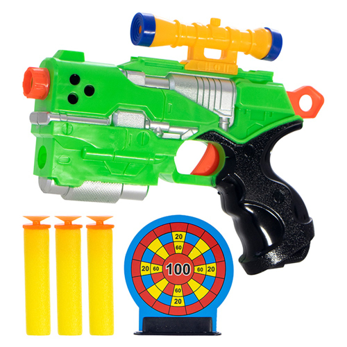 NERF - 3 Armas de brinquedo, lançador de dardo de espum