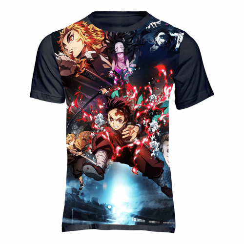 Camiseta Flame Hashira Kyojuro Rengoku Fogo Demon Slayer