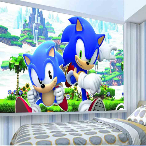 Adesivo de parede infantil do sonic