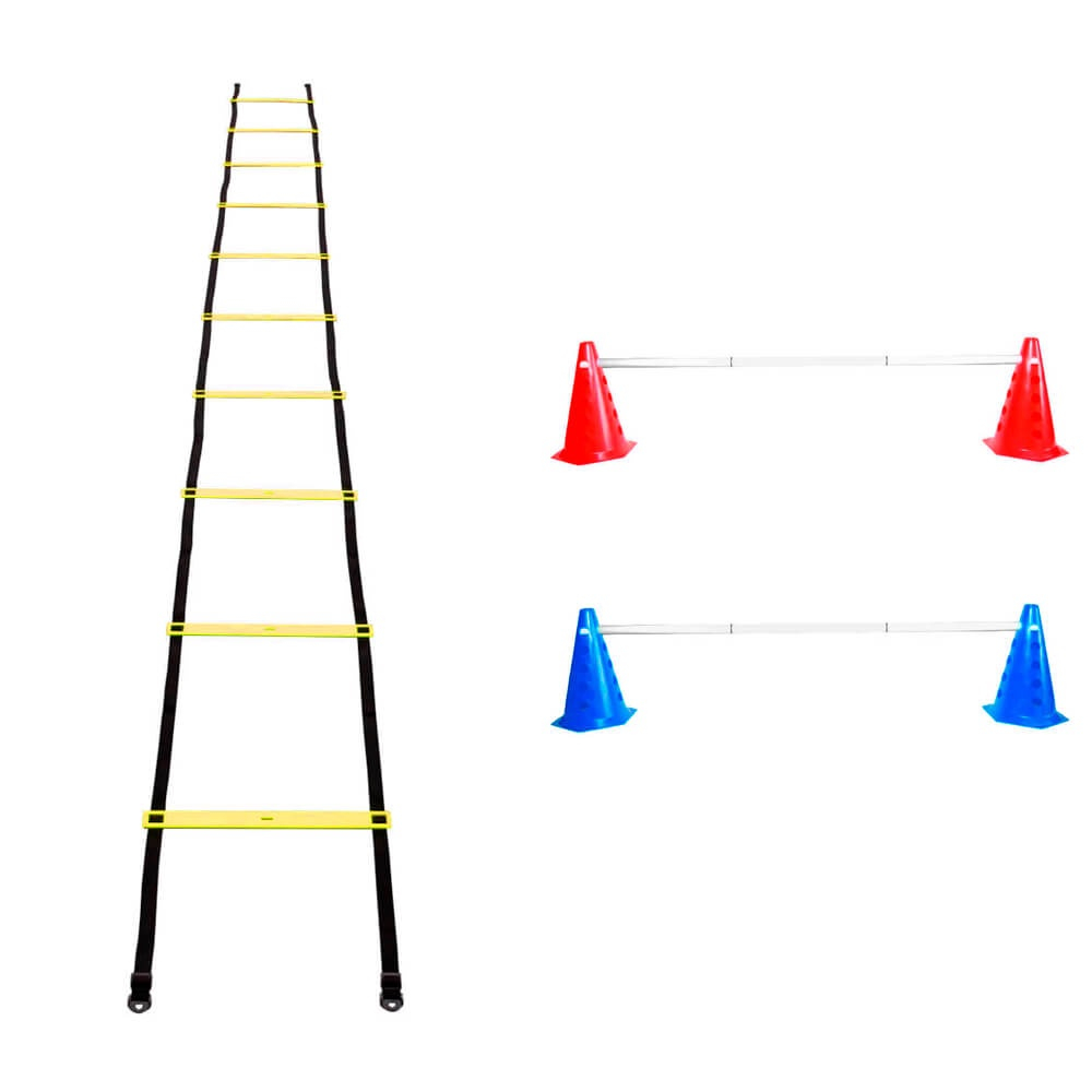 Kit Agilidade Cones Com Barreira E Escada Pl Stico Submarino