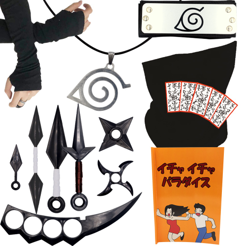 Fantasia De Cosplay Uchiha Obito, Máscara De Anime, Luvas, C