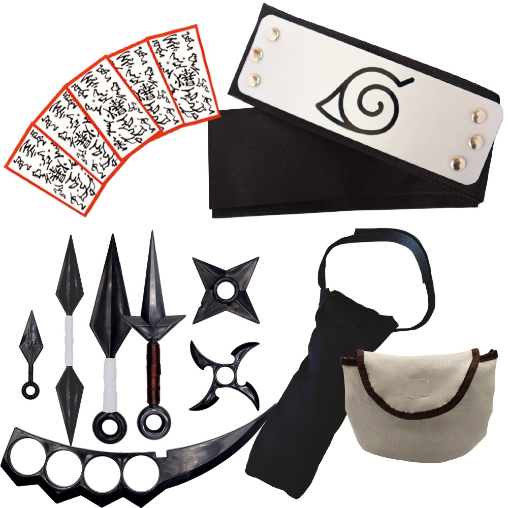 Kit Completo Kunai Do Naruto Kunais Shurikens Full Adeia da Folha Pop Ninja  Bandana Cosplay em Promoção na Americanas