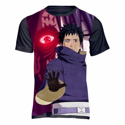 Camiseta T-Shirt Shisui Uchiha Anime Narut'o Mangá Algodão - Cinza