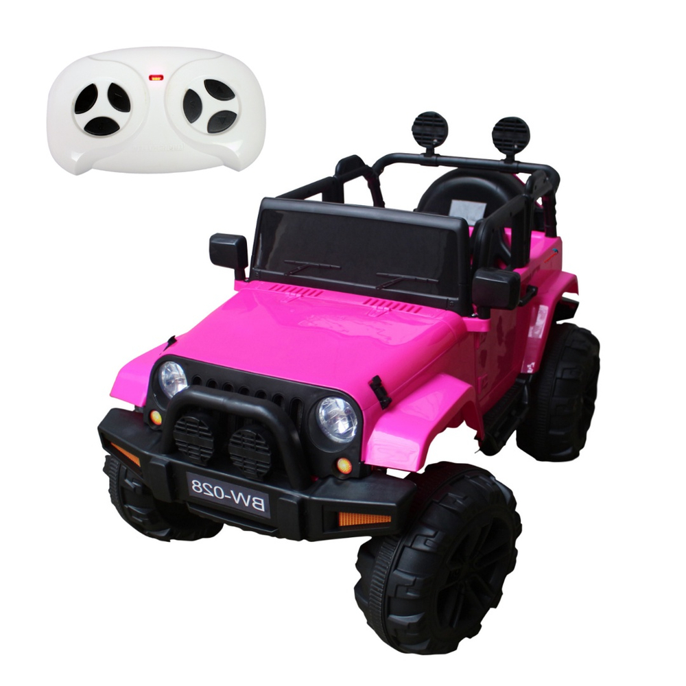 Carro Jeep Para A Barbie Com Controle Remoto Rosa