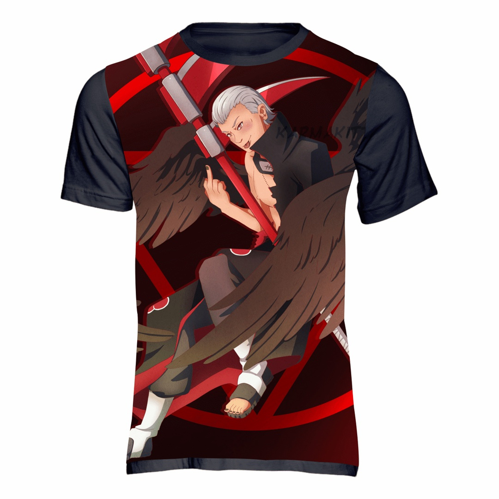 Camiseta Anjo Demônio Dedo do Meio Mangá Anime Desenho