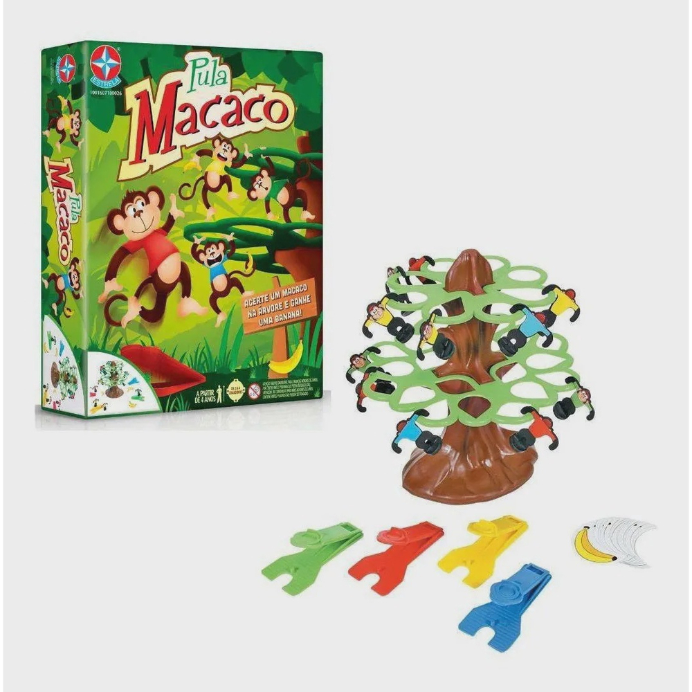 Jogo Pula Macaco Brinquedo Torre de estratégia e raciocino (5 a 12