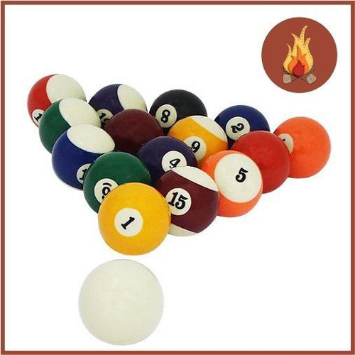 02 Jogos De Bolas Numeradas 50mm/ Bilhar/ Sinuca/ Snooker