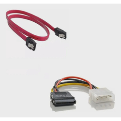 Kit Cabo sata de Dados sata 3 6Gb/s + Adaptador de Energia Molex para sata - Pluscable Menor preço em Kit Cabo sata de Dados sata 3 6Gb/s + Adaptador de Energia Molex para sata - Pluscable