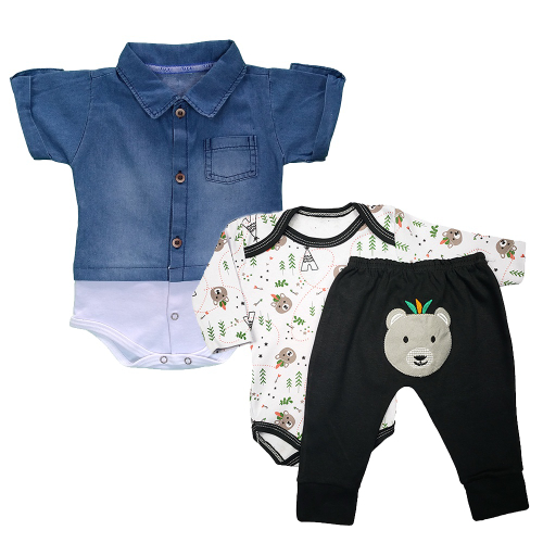 Kit roupa bebê reborn menino