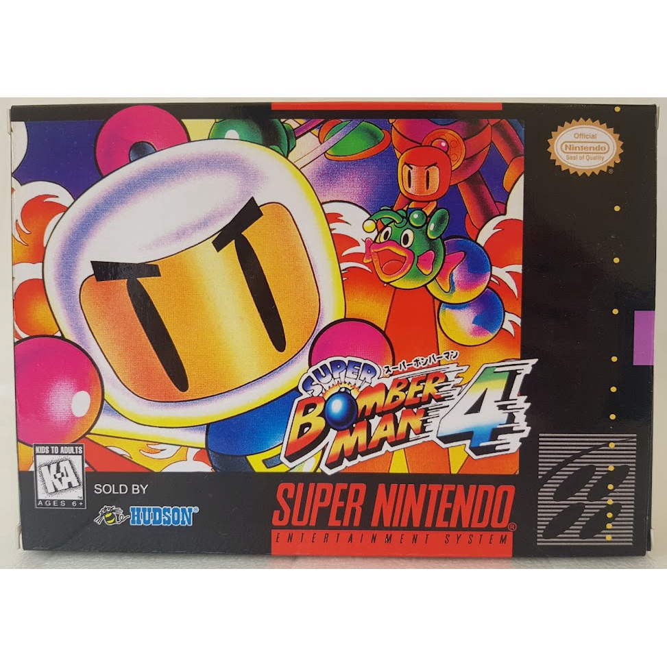 Cartucho Super Bomberman 4 com Caixa e Berço