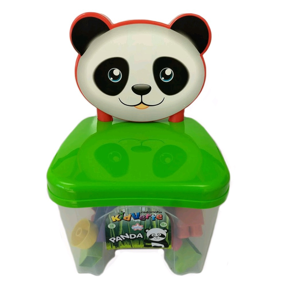 Blocos De Montar Infantil Com Cadeirinha Panda Kidverte 617 Em Promoção ...