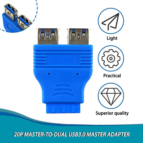 2pcs placa m e 2 portas usb 3 0 a f mea para adaptador de conector