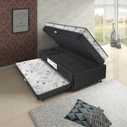 Cama Box Solteiro Carol Com Cama Auxiliar E Baú Somopar Menor preço em Cama Box Solteiro Carol Com Cama Auxiliar E Baú Somopar