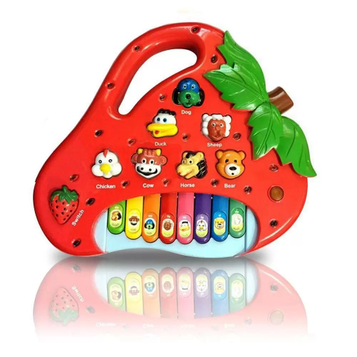 Piano Teclado Brinquedo Infantil Sons Fazenda Sitio Animais