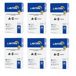 Kit 6x Lavitan a-z Original 60 Comprimidos Menor preço em Kit 6x Lavitan a-z Original 60 Comprimidos