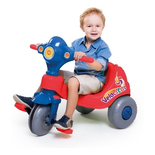 Triciclo infantil com empurrador E protetor 1-3 anos velocita calesita em  Promoção na Americanas