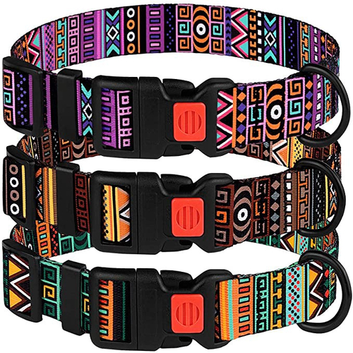 CollarDirect Tribal Dog Collar Aztec Pattern Adjustable Nylon Pet