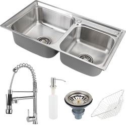 Cuba para cozinha pia dupla com acessórios Ticunas e Torneira monocomando gourmet Munim pingoo.casa é boa?