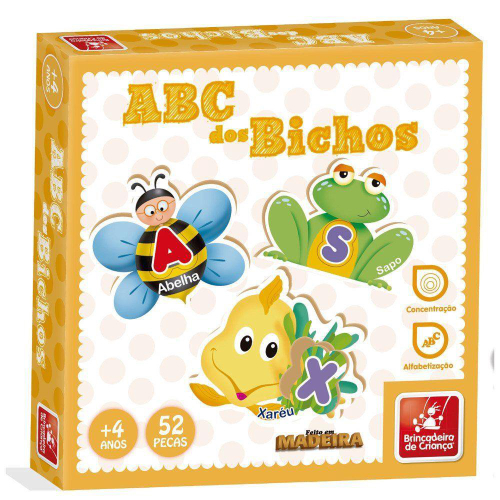 Jogo Educativo Madeira Formas e Bichos NIG Brinquedos 0452