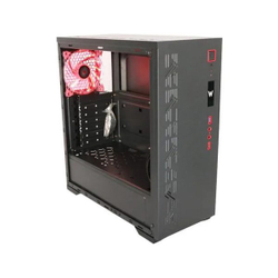 Menor preço em Gabinete Gamer Preto Vermelho Acrílico Mid-tower Rawar