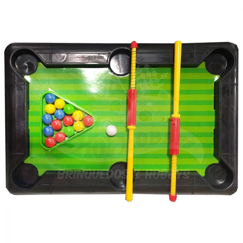 Brinquedo Mesa de Sinuca Clássica 55x32cm Snooker Kit Completo em Promoção  na Americanas