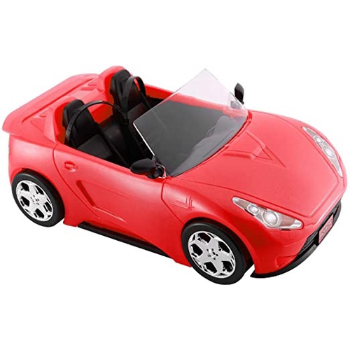 Convertible Car for Dolls Glittering Deep Red Convertible Doll