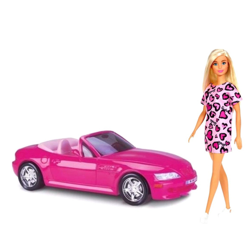 Barbie Boneca Carro Conversível para crianças a partir de 3 anos