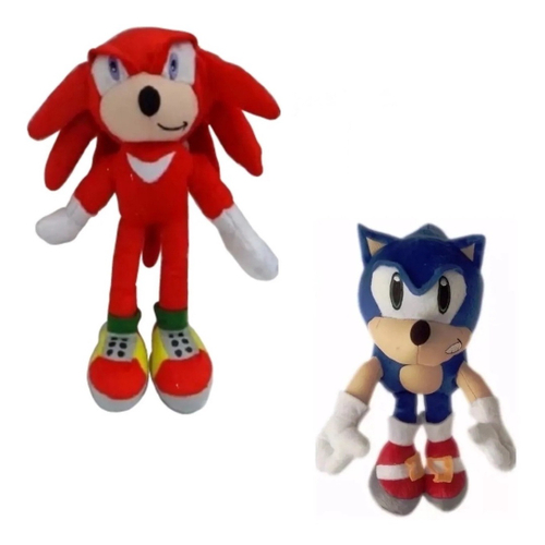 Boneco Pelúcia Turma Sonic - SONIC (35cm) Antialérgico