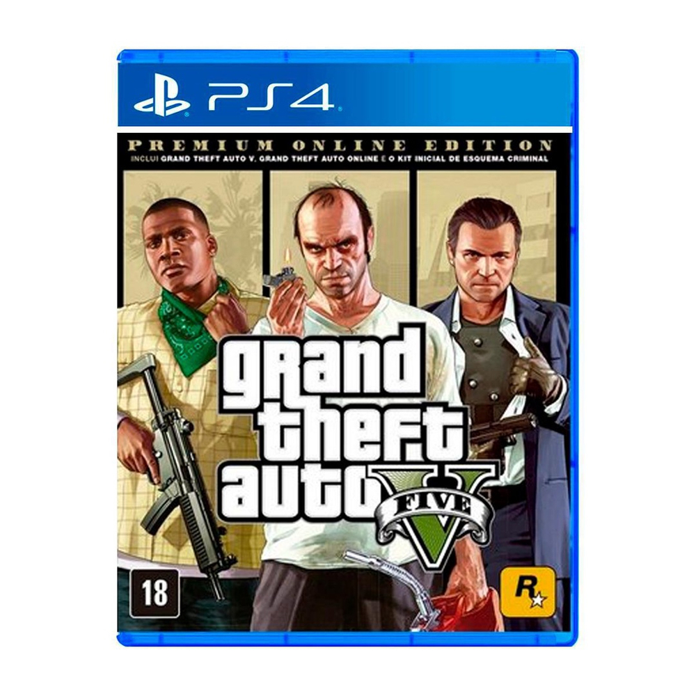 Jogo GTA 5 - Grand Theft Auto V (Premium Online Edition) - PS4