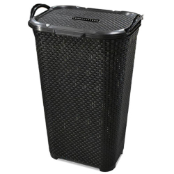 Cesto Retangular Para Roupa Rattan Preto Com Tampa E Alca é boa?