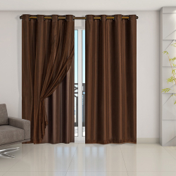 Cortina Blackout Blecaute c/ Tecido Voil 2,80 X 2,30 Veda Luz Tabaco Menor preço em Cortina Blackout Blecaute c/ Tecido Voil 2,80 X 2,30 Veda Luz Tabaco