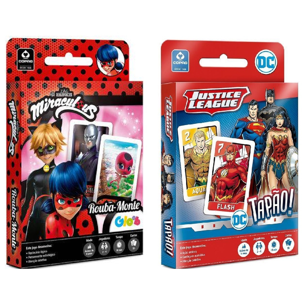 Jogo Carton Miraculous Ladybug Rouba Monte Copag