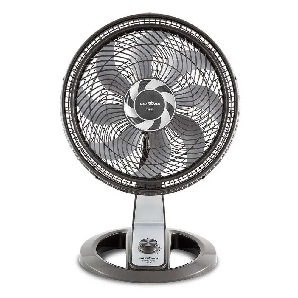 Ventilador De Mesa Britânia BVT480 Titanium Preto 127V Em Promoção Na ...