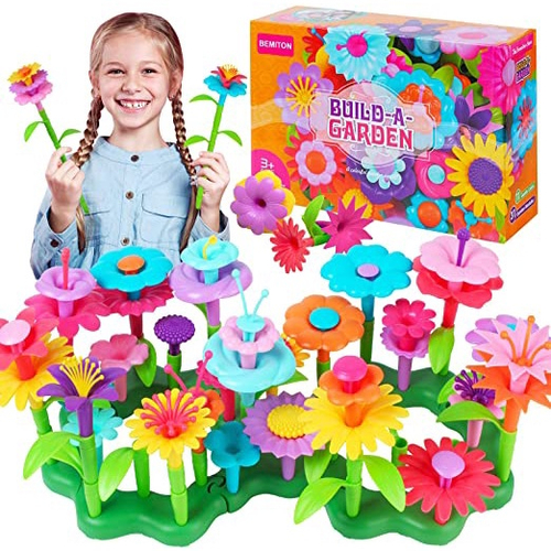 Brinquedos para crianças flor jardim construção brinquedos meninas