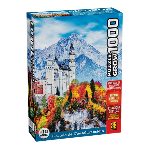 Quebra Cabeça Castelo Neuschwanstein 1000 Peças - Grow em Promoção na  Americanas