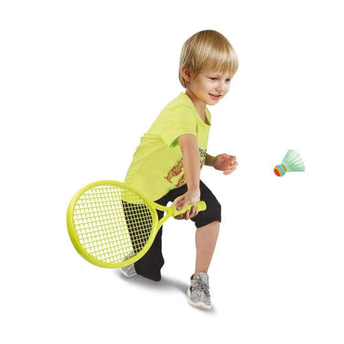 Kit Jogo De Raquetes Infantil Badminton Tênis Peteca Praia em