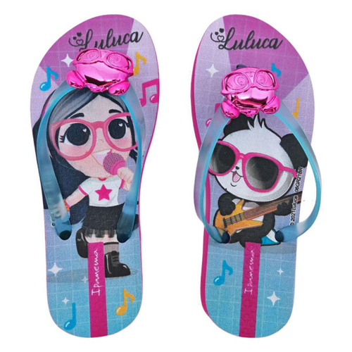 Chinelo Panda Luluca Amor Ipanema Dedo Preto Rosa Meninas