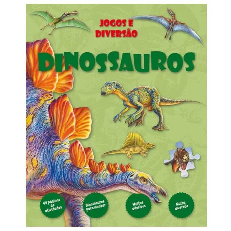 Dinossauros: livro com joguinhos em Promoção na Americanas