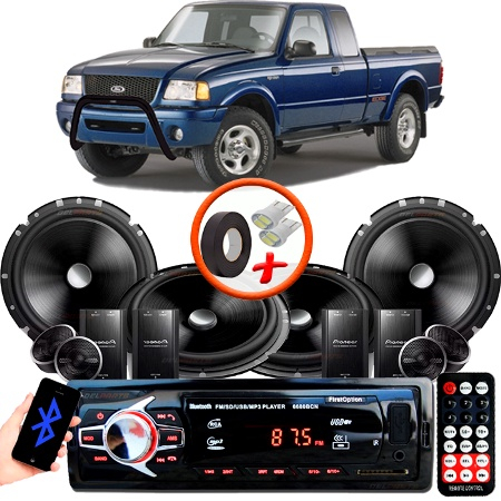 Kit Alto Falante Pionner Ford Ranger Vias Ts C Br X W Rms