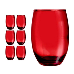 Jogo De Copo De Vidro Bellagio Vermelho Com 6 Pecas 450ml 7069 - Casa Linda Menor preço em Jogo De Copo De Vidro Bellagio Vermelho Com 6 Pecas 450ml 7069 - Casa Linda