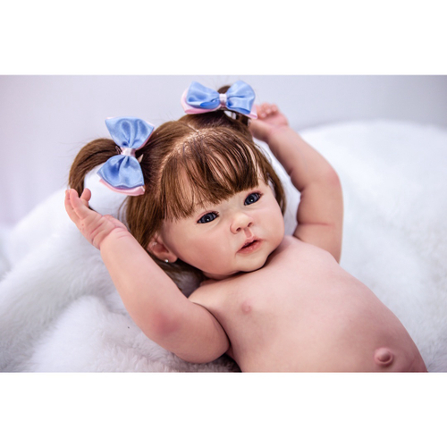 Bebê Reborn Menino Cabelo Fio a Fio Corpo de Silicone Olhos na Americanas  Empresas