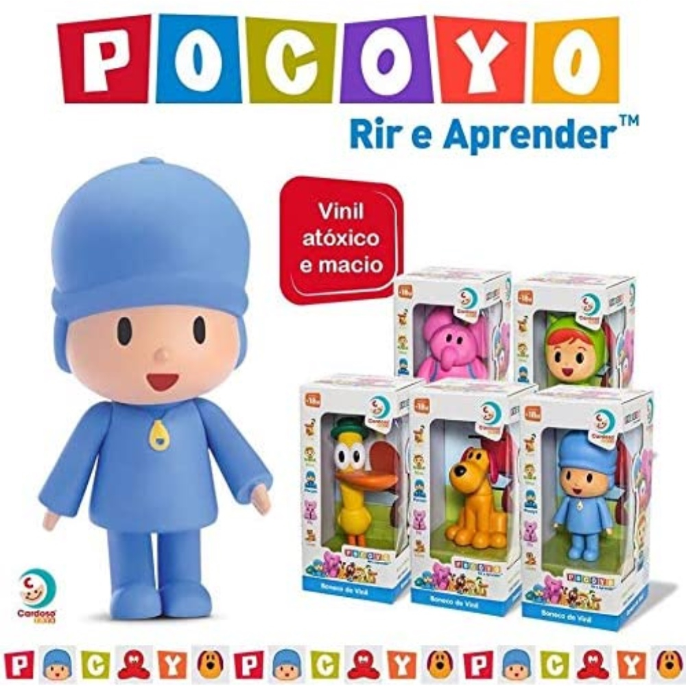 Kit Turma Do Pocoyo Com 5 Bonecos Pocoyo, Elly, Pato, Loula E Nina ...