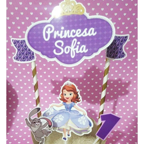 5 Topo Decoração de Bolo Tema Festa Princesa Sofia em Promoção na Americanas