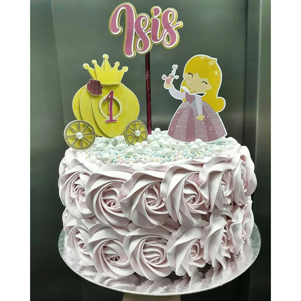 Topo de Bolo Topper de Bolo Personalizado Princesas Disney