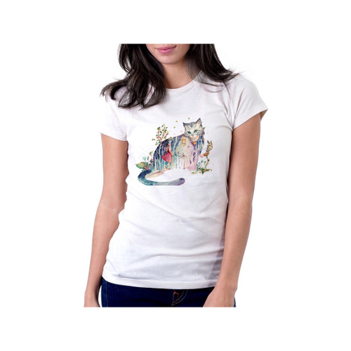 Camiseta feminina algodao Animais Gatos Fofos Desenho Amor em Promoção na  Americanas