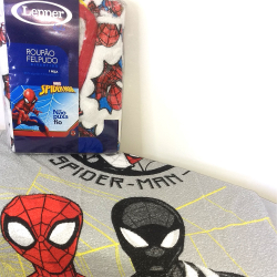 Kit de Banho Roupão + Toalha Homem Aranha Menor preço em Kit de Banho Roupão + Toalha Homem Aranha