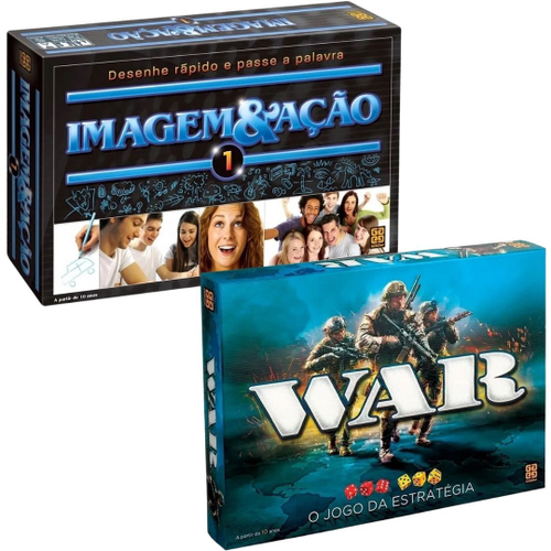 Kit Jogos War 1 e War 2 Grow Jogo de Tabuleiro De Estratégia em