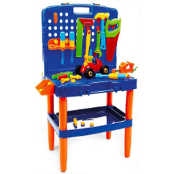 Bancada De Ferramentas Infantil 45 Peças Menino Maleta Resistente + 3 Anos Azul Poliplac Original é boa?