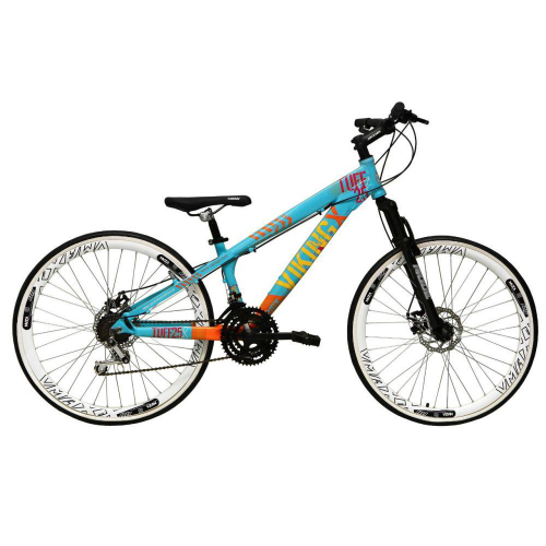 Bicicleta TUFF25 Freeride Aro 26 Verde Neon 21V VikingX no Shoptime